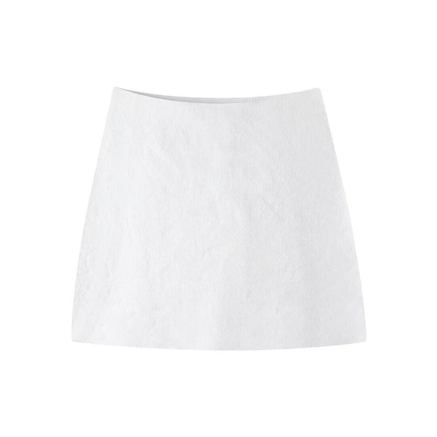 Loose sleeved knitted jacket mini skirt