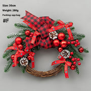 Christmas Decoration Upside Down Christmas Tree Horn Rattan Christmas Wreath