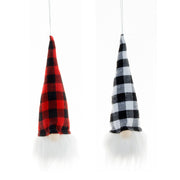 Christmas Decorative Lamp Ornaments With Light-emitting Faceless Elderly Red Black White Plaid