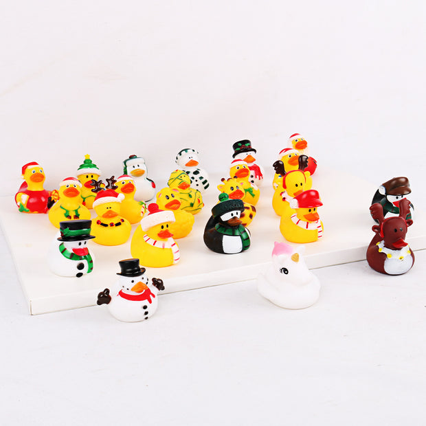 Children's Bath Toys Christmas Squeeze And Sound Duck