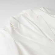 Fashionable buttonless collar linen suit jacket