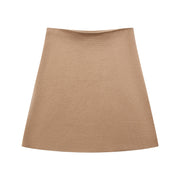 Loose sleeved knitted jacket mini skirt