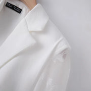 Women's European and American style lapel long sleeved suit jacket