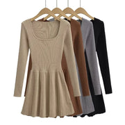 Knit Dresses for Formal Occasions Mini Party Dress Elegant and Beautiful Women's Dresses Slim Fit Long Sleeve Dress