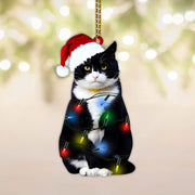Black Cat Christmas Decorations Acrylic Double-sided Printing Ornaments