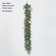 Christmas Decoration Upside Down Christmas Tree Horn Rattan Christmas Wreath