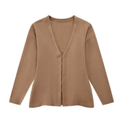 Loose sleeved knitted jacket mini skirt