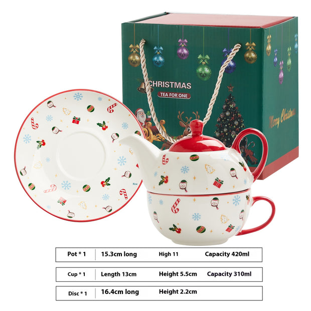 Creative Christmas Gold-plated Ceramic Cups And Plates
