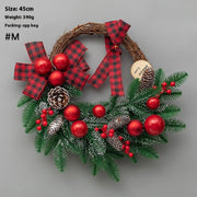 Christmas Decoration Upside Down Christmas Tree Horn Rattan Christmas Wreath