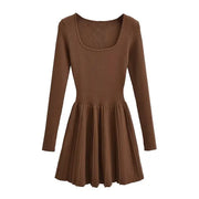 Knit Dresses for Formal Occasions Mini Party Dress Elegant and Beautiful Women's Dresses Slim Fit Long Sleeve Dress