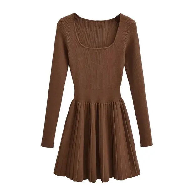 Knit Dresses for Formal Occasions Mini Party Dress Elegant and Beautiful Women's Dresses Slim Fit Long Sleeve Dress