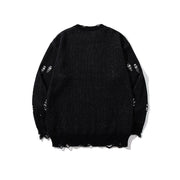 Export New Letter Jacquard Round Neck Knit Sweater Couple Lazy Style Loose Pullover Long Sleeve Sweater