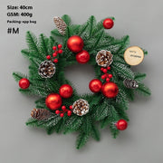 Christmas Decoration Upside Down Christmas Tree Horn Rattan Christmas Wreath