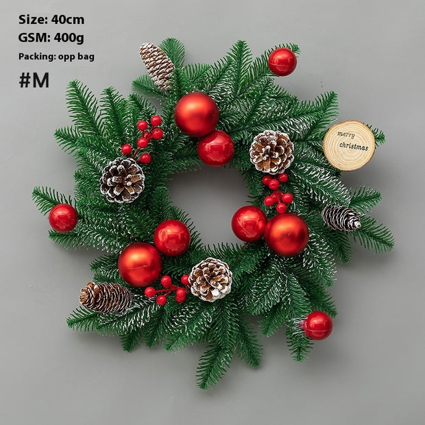 Christmas Decoration Upside Down Christmas Tree Horn Rattan Christmas Wreath