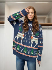 Christmas Sweater Autumn/Winter Double Elk Christmas Knitted Sweater