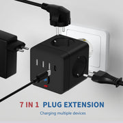 7-in-1 Power Strip Surge Protector USB 1 Type-C
