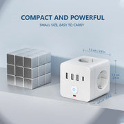 7-in-1 Power Strip Surge Protector USB 1 Type-C