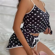 Women's Suspenders Soft Casual Cute Printed Pj's set