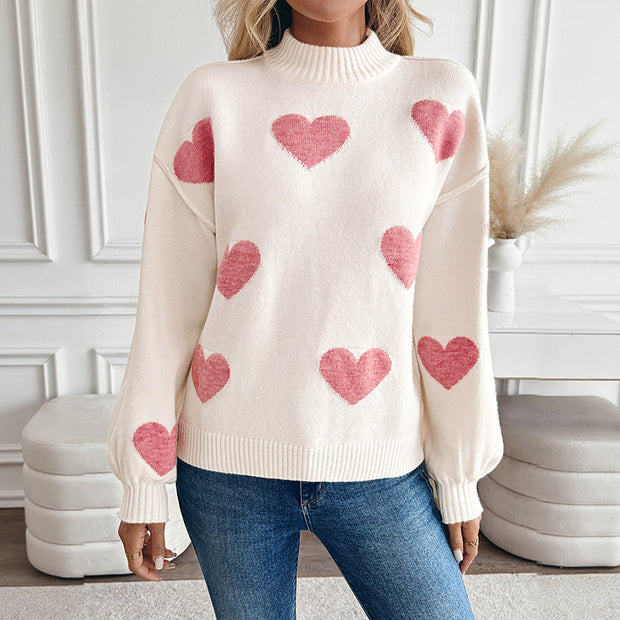 Long sleeved pullover sweater for women