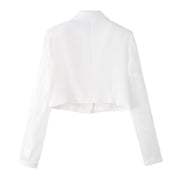 Women's European and American style lapel long sleeved suit jacket