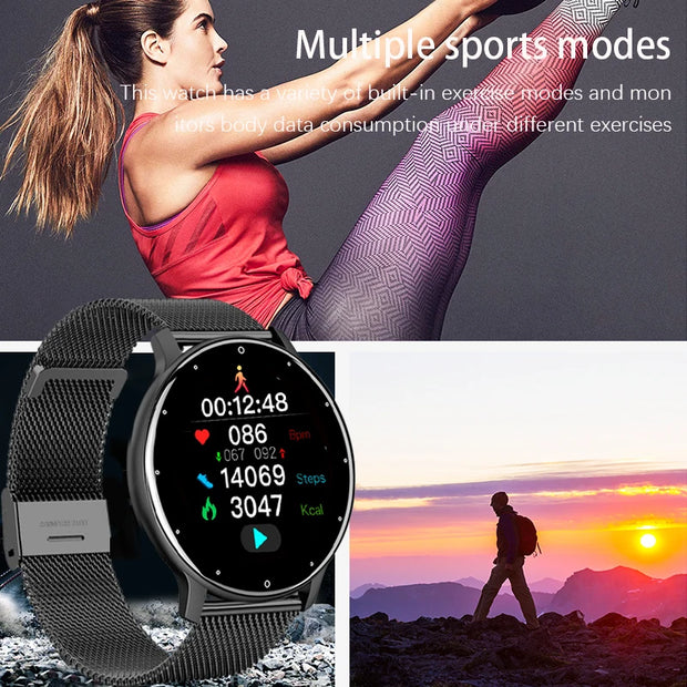 2025 Smart watch Ladies Full touch Screen Sports Fitness watch IP67 waterproof Bluetooth For Android iOS Smart watch Female
