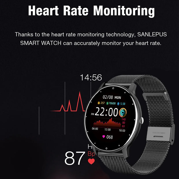 2025 Smart watch Ladies Full touch Screen Sports Fitness watch IP67 waterproof Bluetooth For Android iOS Smart watch Female