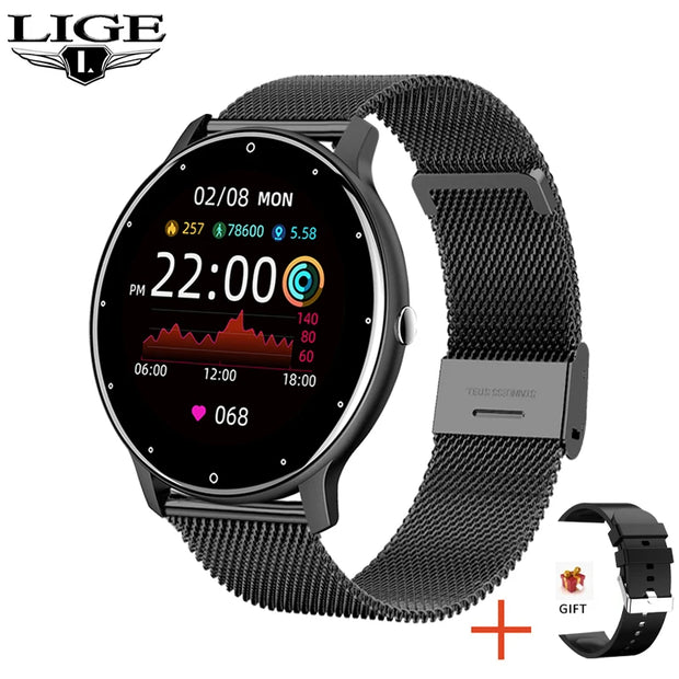 2025 Smart watch Ladies Full touch Screen Sports Fitness watch IP67 waterproof Bluetooth For Android iOS Smart watch Female