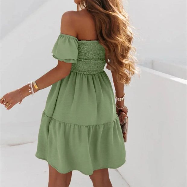 Puff Sleeves Dress