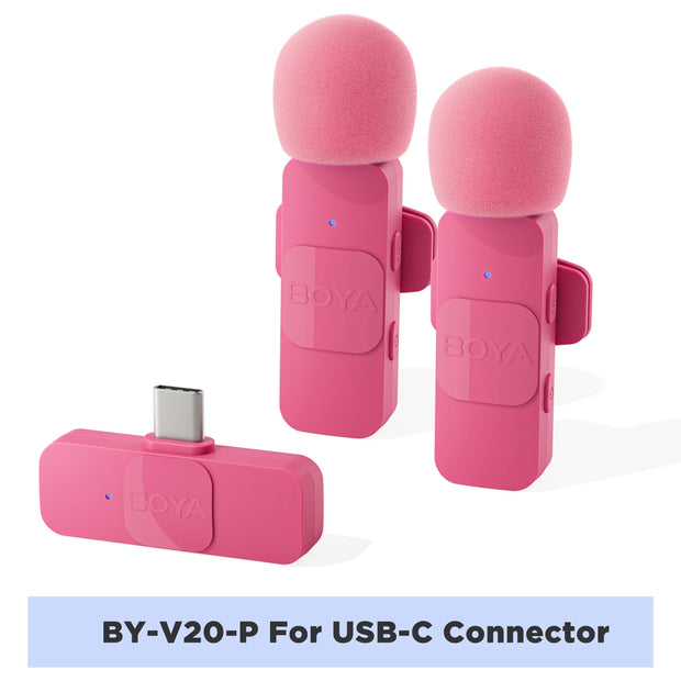 Professional Wireless Lavalier Mini Microphone for iPhone iPad Android Live Broadcast Gaming Recording Interview Vlog