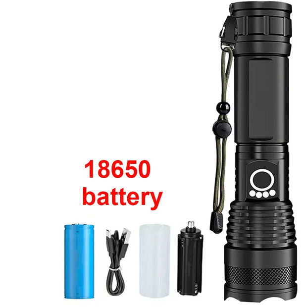 Aluminium Alloy Telescopic Zoom Torch Lamp for Outdoor Camping