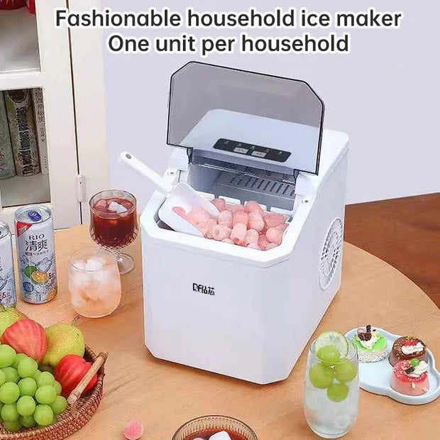 15KG daily ice making capacity, fully automatic ice maker, small and low-power household dormitory