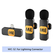 Professional Wireless Lavalier Mini Microphone for iPhone iPad Android Live Broadcast Gaming Recording Interview Vlog