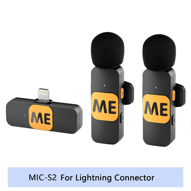 Professional Wireless Lavalier Mini Microphone for iPhone iPad Android Live Broadcast Gaming Recording Interview Vlog