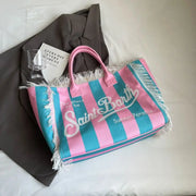 Mc2 Saint Barth Color-blocking Large-capacity Tote Bag New Fashionable and Casual Single-shoulder Bag for Women