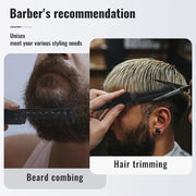 New 2 in 1 Pocket Folding Combs Plastic Wide Tooth Oil Head Comb Beard Combing Barber Hair Clipper Comb Salon Hair Styling Tools