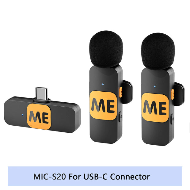 Professional Wireless Lavalier Mini Microphone for iPhone iPad Android Live Broadcast Gaming Recording Interview Vlog