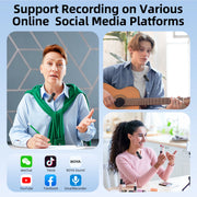 Professional Wireless Lavalier Mini Microphone for iPhone iPad Android Live Broadcast Gaming Recording Interview Vlog