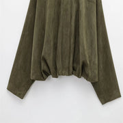 PB&ZA 2025 Women Faux Suede Collared Jacket with Shoulder Straps Loose Fit Stylish