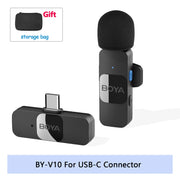 Professional Wireless Lavalier Mini Microphone for iPhone iPad Android Live Broadcast Gaming Recording Interview Vlog