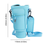 Portable Water Bottle Carrier Bag with Phone Pocket for Stanley 40oz Tumbler with Handle Neoprene Water Bottle Holder Pouch