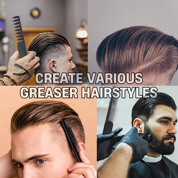 New 2 in 1 Pocket Folding Combs Plastic Wide Tooth Oil Head Comb Beard Combing Barber Hair Clipper Comb Salon Hair Styling Tools