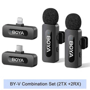 Professional Wireless Lavalier Mini Microphone for iPhone iPad Android Live Broadcast Gaming Recording Interview Vlog