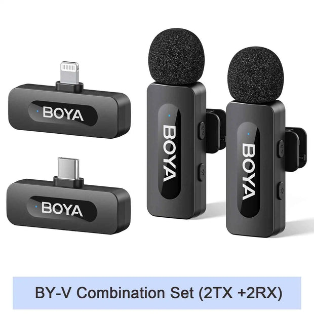 Professional Wireless Lavalier Mini Microphone for iPhone iPad Android Live Broadcast Gaming Recording Interview Vlog
