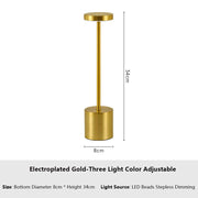 Simple Touch Sensor LED Table Lamp Rechargeable Desk Lamp 3Colors Adjustable Bedside Creative Ambient Light Bar Room Decor Light