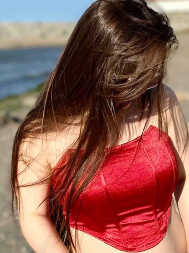 Sleeveless Off Shoulder Fashion Sexy Corset Crop Tops Vest