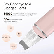 Ultrasonic Skin Scrubber Deep Cleaning Peeling Shovel Limpiador Facial Skin Care Face Lifting Machine Ultrasonic Cleaner