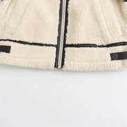 RARF Autumn New Women's European and American Style Artificial Fur Effect Motorcycle Jacket Coat with Fur Integration