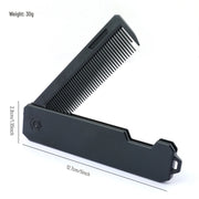 New 2 in 1 Pocket Folding Combs Plastic Wide Tooth Oil Head Comb Beard Combing Barber Hair Clipper Comb Salon Hair Styling Tools