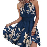 Elegant Floral Pleated H Shaped Midi Dress Female V Neck Puff Sleeve Waist Ruched Button Dresses Women Summer Dress