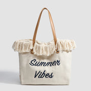 Bohemian Style Casual Beach Bag Tassel Woven Women Shoulder Bag Summer Handbag Suitable for Vacation Commuting Daily